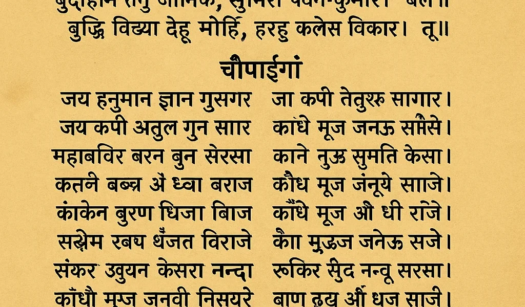 Shree Hanuman Chalisa Lyrics in Hindi