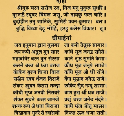 Shree Hanuman Chalisa Lyrics in Hindi