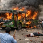 Nangloi  में बड़ा हादसा: DTC बस बेकाबू, एक की मौत, गुस्साई भीड़ ने बस में लगाई आग